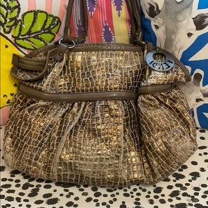 FENDI Gold Embossed Chef Tote Bag Dust Bag